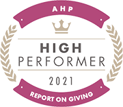 Associate for Healthcare Philanthropy High Performer 2021 logo